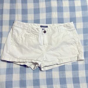 Express Denim Shorts White Size 4